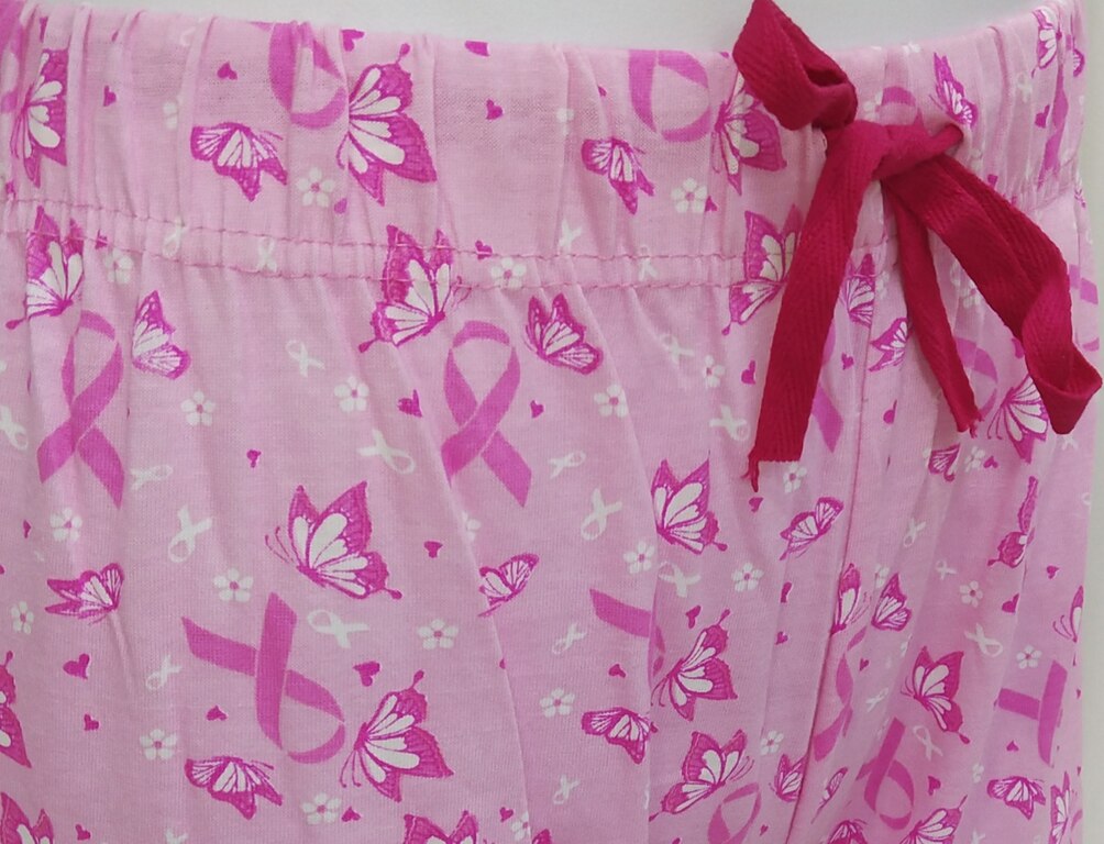 Baby Pink Women Cotton Printed Hosiery Capri (L, Baby Pink)